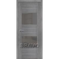 Дверь межкомнатная экошпон Браво VG2 S Grey Veralinga полотно со стеклом